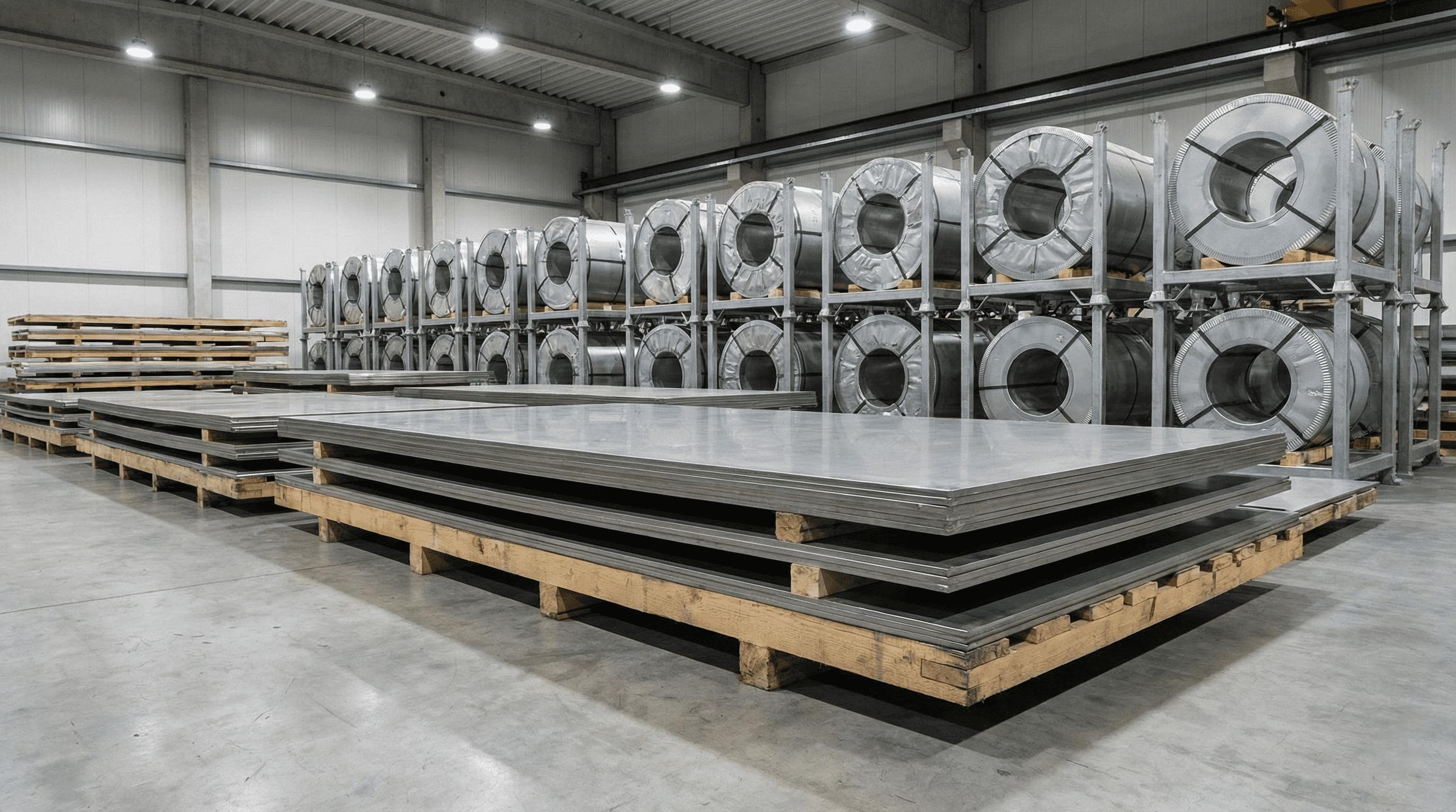 Stainless steel warehouse and stock